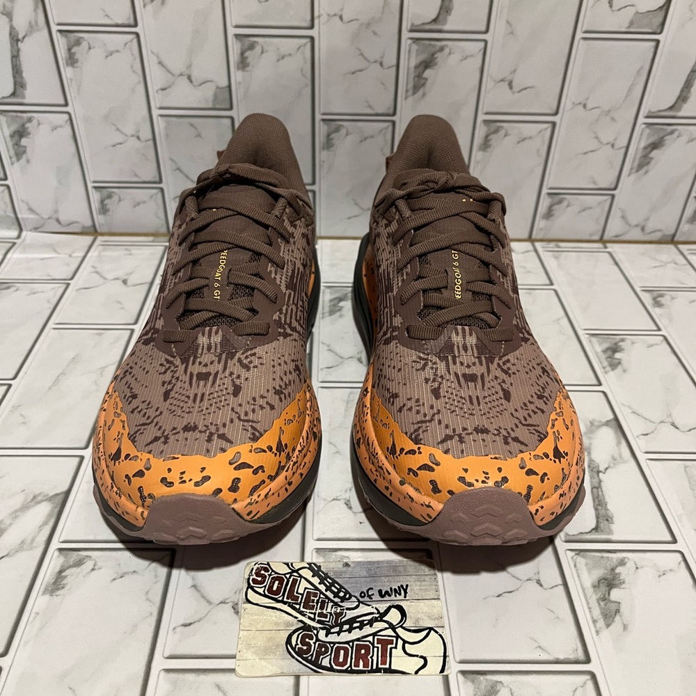 New Hoka One Speedgoat 6 GTX Gore-Tex Brown Coral Hiking Trail Shoes Womens Size - Picture 6 of 16